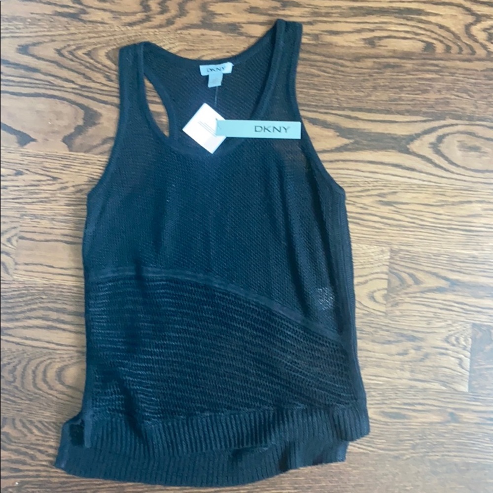 Black knitted tank top
